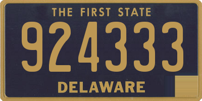 DE license plate 924333
