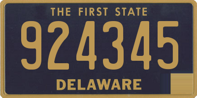 DE license plate 924345