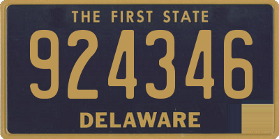 DE license plate 924346
