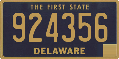 DE license plate 924356