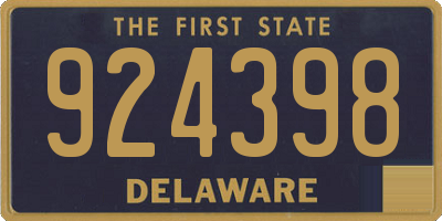DE license plate 924398