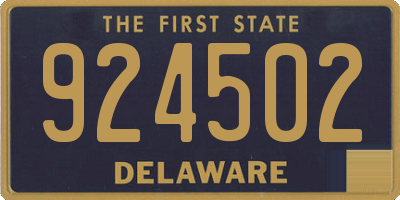 DE license plate 924502
