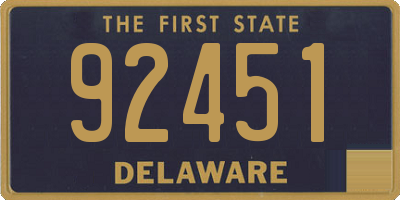 DE license plate 92451