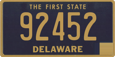 DE license plate 92452