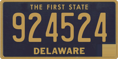 DE license plate 924524