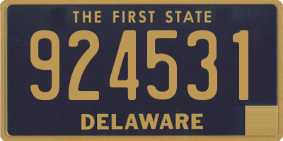 DE license plate 924531