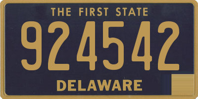 DE license plate 924542