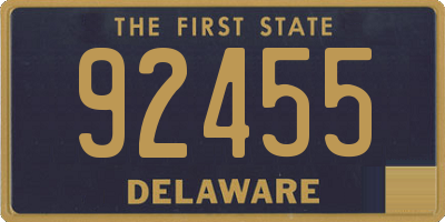 DE license plate 92455