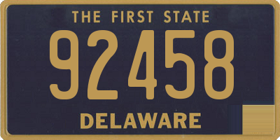 DE license plate 92458