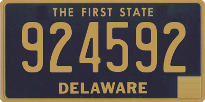 DE license plate 924592