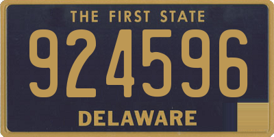 DE license plate 924596