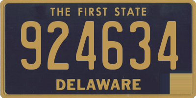 DE license plate 924634