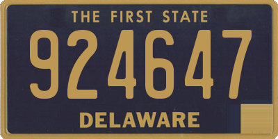 DE license plate 924647