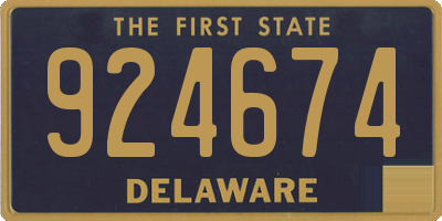 DE license plate 924674