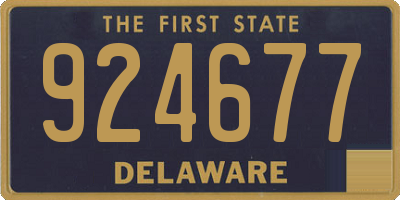 DE license plate 924677