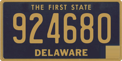 DE license plate 924680