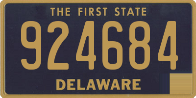 DE license plate 924684