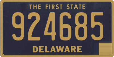 DE license plate 924685