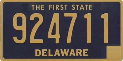 DE license plate 924711