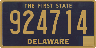DE license plate 924714