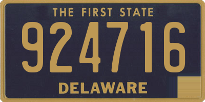 DE license plate 924716