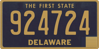 DE license plate 924724