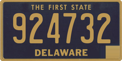 DE license plate 924732