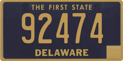 DE license plate 92474
