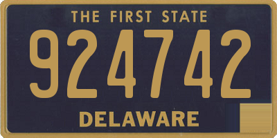 DE license plate 924742