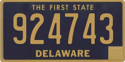 DE license plate 924743