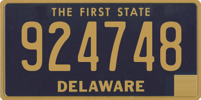 DE license plate 924748