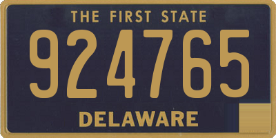 DE license plate 924765