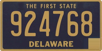 DE license plate 924768