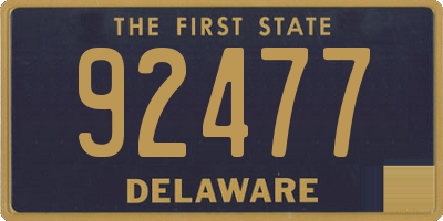 DE license plate 92477