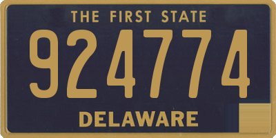 DE license plate 924774