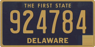 DE license plate 924784