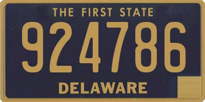 DE license plate 924786