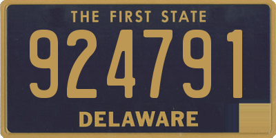 DE license plate 924791