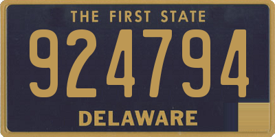 DE license plate 924794