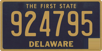 DE license plate 924795