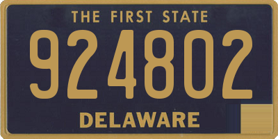 DE license plate 924802