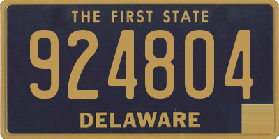 DE license plate 924804