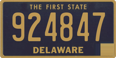 DE license plate 924847