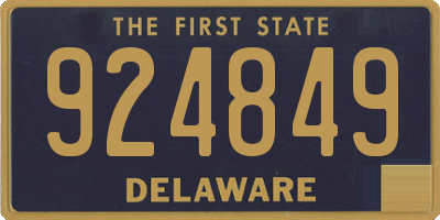 DE license plate 924849