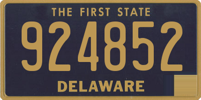 DE license plate 924852