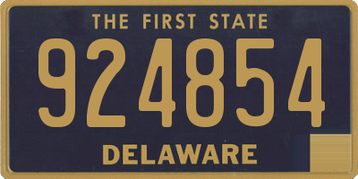 DE license plate 924854