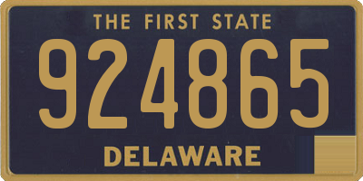 DE license plate 924865