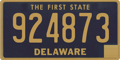 DE license plate 924873