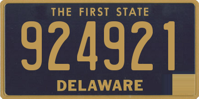 DE license plate 924921
