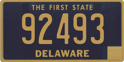 DE license plate 92493